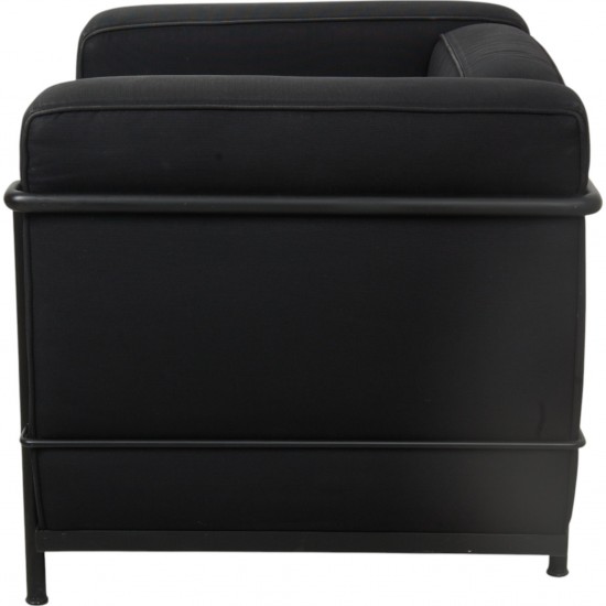 Le Corbusier LC2 lounge chair in black fabric
