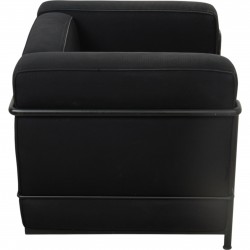 Le Corbusier LC2 lænestol i sort stof