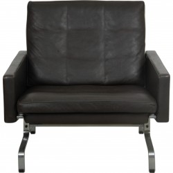 Poul Kjærholm PK31 lænestol i brunt læder