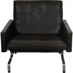 Poul Kjærholm PK31 lænestol i brunt læder