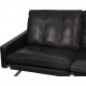 Poul Kjærholm 3.personers PK31 sofa i sort læder