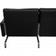 Poul Kjærholm 3.personers PK31 sofa i sort læder