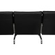 Poul Kjærholm 3.personers PK31 sofa i sort læder