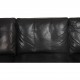 Poul Kjærholm 3.personers PK31 sofa i sort læder