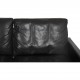 Poul Kjærholm 3.personers PK31 sofa i sort læder