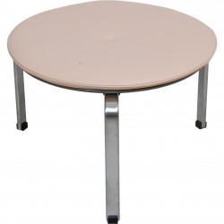 Poul Kjærholm PK33 taburet nybetrukket med natur læder