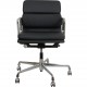 Charles Eames Ea-217 kontorstol nybetrukket med sort læder
