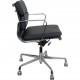 Charles Eames Ea-217 kontorstol nybetrukket med sort læder