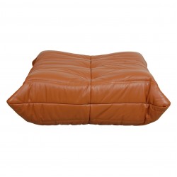 Michel Ducaroy Togo puf nypolstret i cognac classic læder