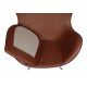 Arne Jacobsen Egg newly upholstered with mokka aniline leather