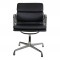 Charles Eames Ea-208 softpad chair in black leather