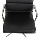 Charles Eames Ea-208 softpad chair in black leather