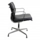 Charles Eames Ea-208 softpad chair in black leather