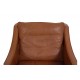 Sæt Børge Mogensen lænestole model 2207 i patineret brun læder (2)