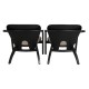 Set Hans Wegner Butterfly chairs with black frame (2) 