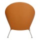 Hans Wegner Oculus lænestol nybetrukket i cognac anilin læder