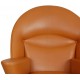 Hans Wegner Oculus Lounge chair reupholstered in cognac anilin leather