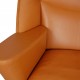 Hans Wegner Oculus Lounge chair reupholstered in cognac anilin leather