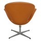 Arne Jacobsen vintage Swan chair reupholstered in cognac anilin leather