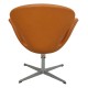 Arne Jacobsen Vintage Svane stol nybetrukket i cognac anilin læder