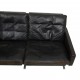 Poul Kjærholm Pk-31/3 sofa in patinated black leather from Kold Christensen