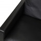 Poul Kjærholm PK-31/3 sofa i sort læder 2007
