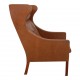 Børge Mogensen Wing chair in brown leather