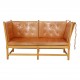 Børge Mogensen Spoke-back sofa in patinated cognac leather