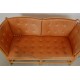 Børge Mogensen Spoke-back sofa in patinated cognac leather