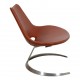 Fabricius and Kastholm Scimitar lounge chair in cognac leather