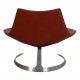 Fabricius and Kastholm Scimitar lounge chair in cognac leather