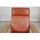 Hans Wegner GE-290a lounge chair in patinated red anilin leather