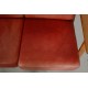 Hans Wegner GE-290 3. seater sofa in patinated red aniline leather