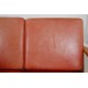 Hans Wegner GE-290 3. seater sofa in patinated red aniline leather