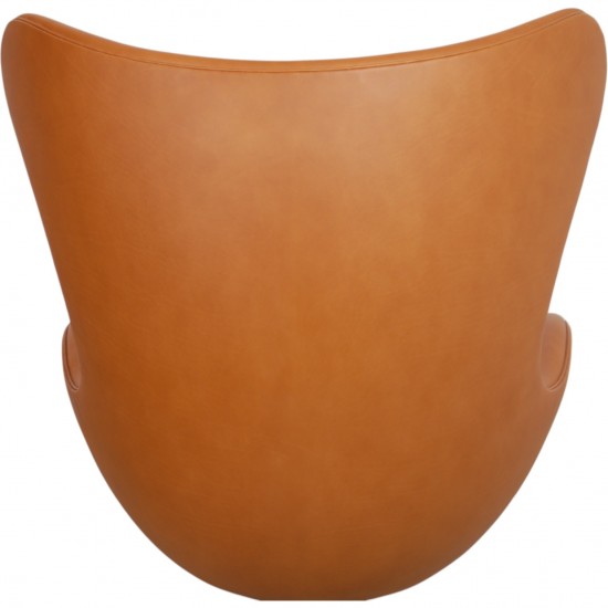 Arne Jacobsen Vintage Ægget stol i cognac anilin læder