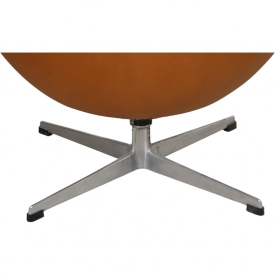 Arne Jacobsen Vintage Ægget stol i cognac anilin læder