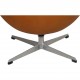 Arne Jacobsen Vintage Ægget stol i cognac anilin læder