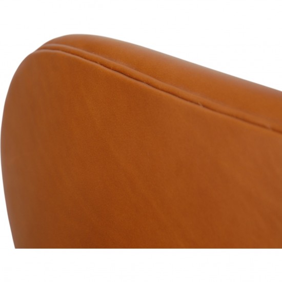 Arne Jacobsen Vintage Ægget stol i cognac anilin læder
