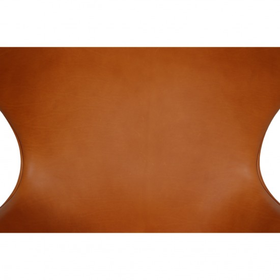 Arne Jacobsen Vintage Ægget stol i cognac anilin læder