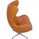 Arne Jacobsen Vintage Ægget stol i cognac anilin læder