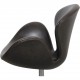 Arne Jacobsen Svanestol i sort Grace læder