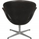 Arne Jacobsen Svanestol i sort Grace læder