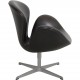 Arne Jacobsen Svanestol i sort Grace læder