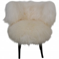 Danish chair of lambskin