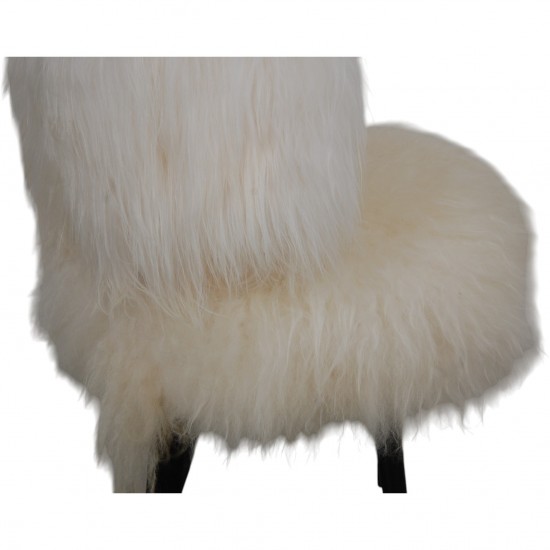 Danish chair of lambskin