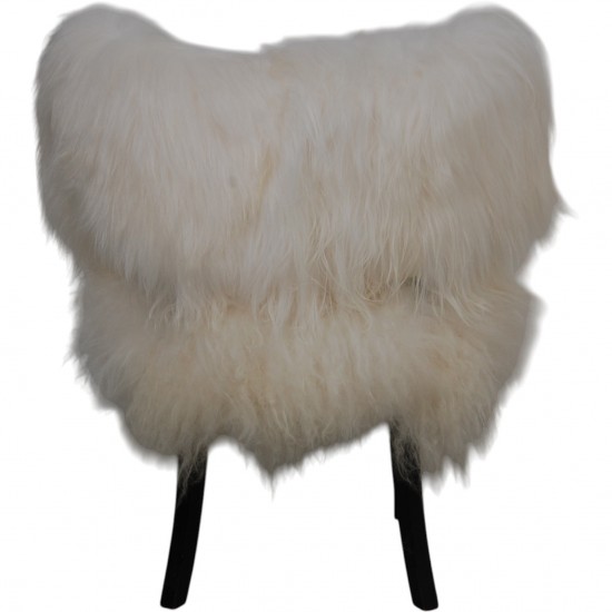 Danish chair of lambskin