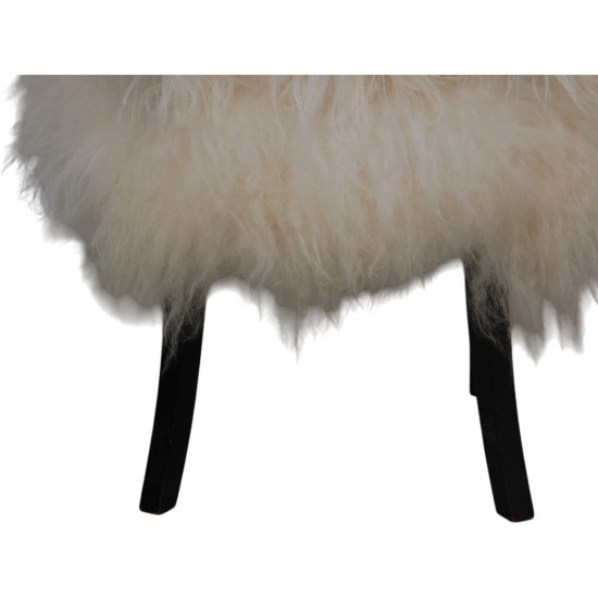 Danish chair of lambskin
