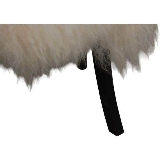 Danish chair of lambskin