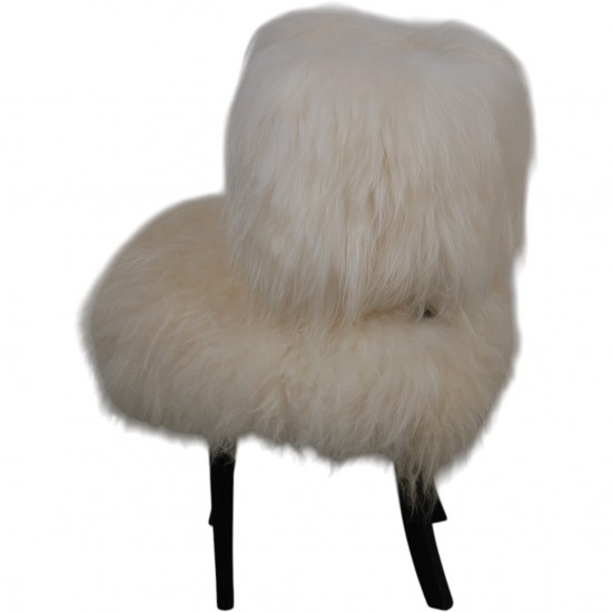 Danish chair of lambskin