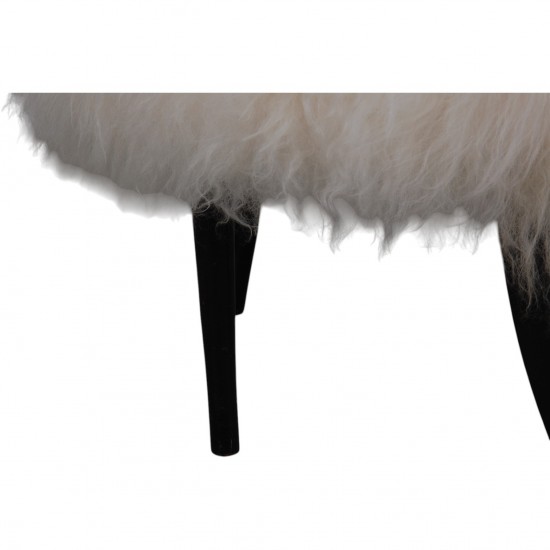 Danish chair of lambskin